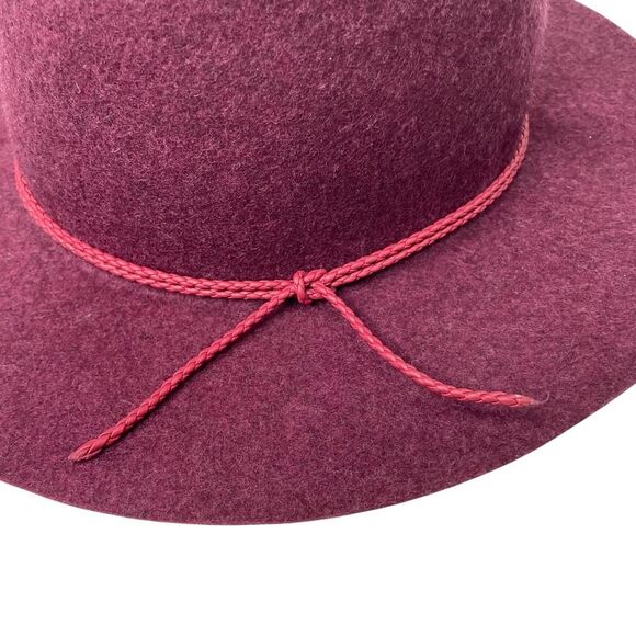 NEW GAP 100% wool fedora hat‎ Size M/L beet wine color - Picture 3 of 8
